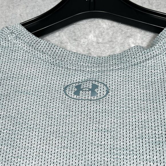 Under Armour Shirt Mens XXL Gray Heat Gear The Seamless Tee Athletic Fitted - Picture 8 of 10